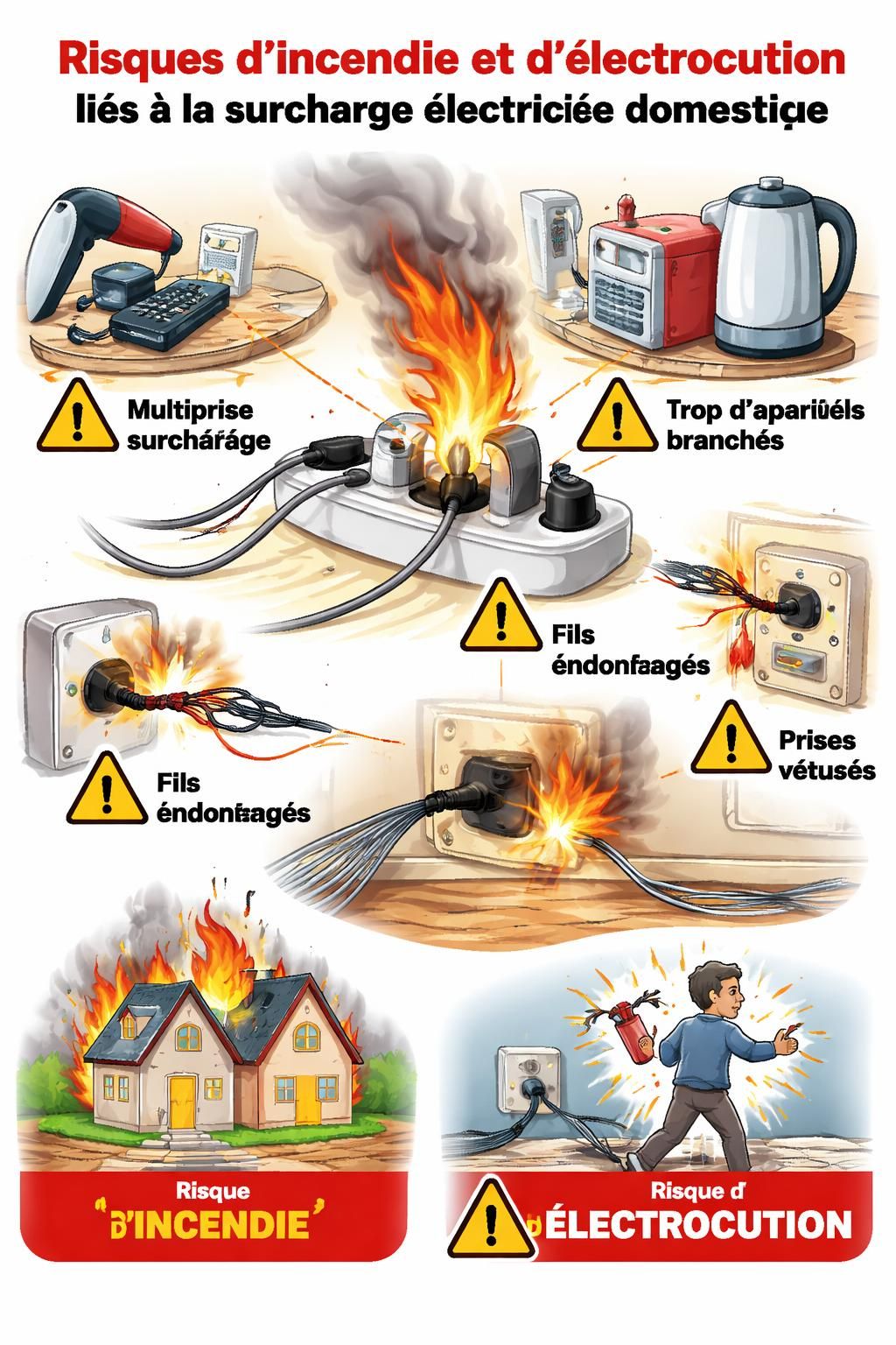 apprenez à identifier les signes d'une surcharge électrique pour prévenir les risques d'incendie et assurer la sécurité de votre installation électrique.
