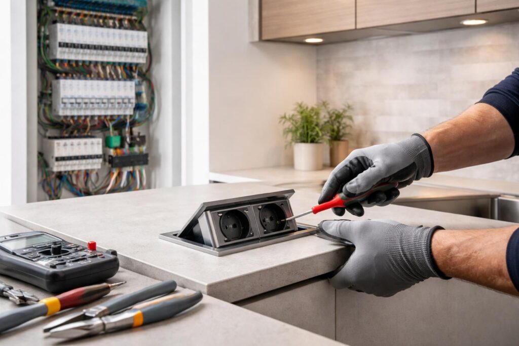 découvrez comment choisir la prise électrique idéale pour un plan de travail sécurisé et pratique, alliant sécurité, fonctionnalité et design adapté à vos besoins.