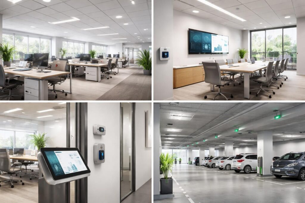 optimisez le confort et la productivité de votre espace de travail grâce à une gestion intelligente de l'éclairage de votre bureau connecté.