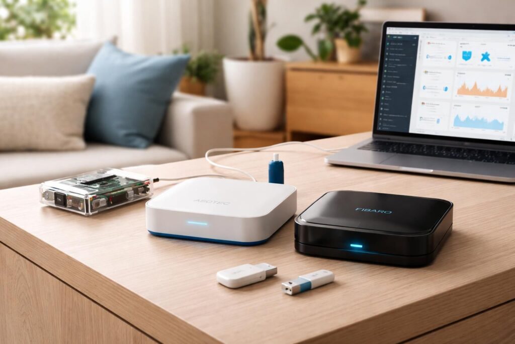 découvrez notre comparaison détaillée entre aeotec et fibaro, les meilleurs contrôleurs home assistant compatibles z-wave en 2026, pour choisir celui qui répondra parfaitement à vos besoins domotiques.