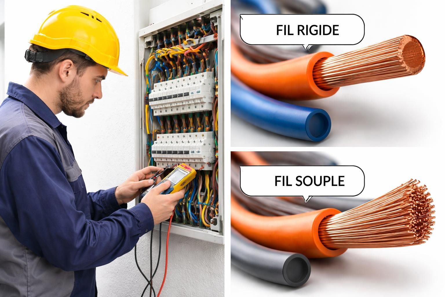 découvrez les principales différences entre un fil souple et un fil rigide, leurs caractéristiques, utilisations et avantages pour vos projets électriques.