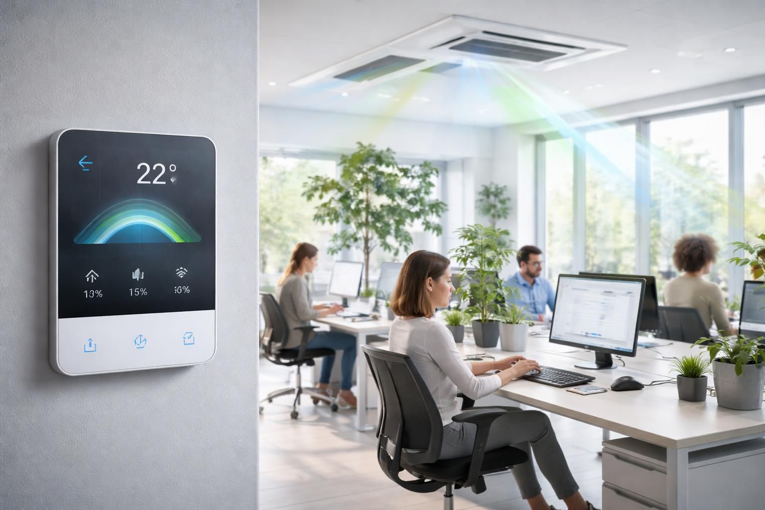 découvrez comment la ventilation connectée peut améliorer la qualité de l'air et optimiser la performance dans votre bureau pour un environnement sain et confortable.