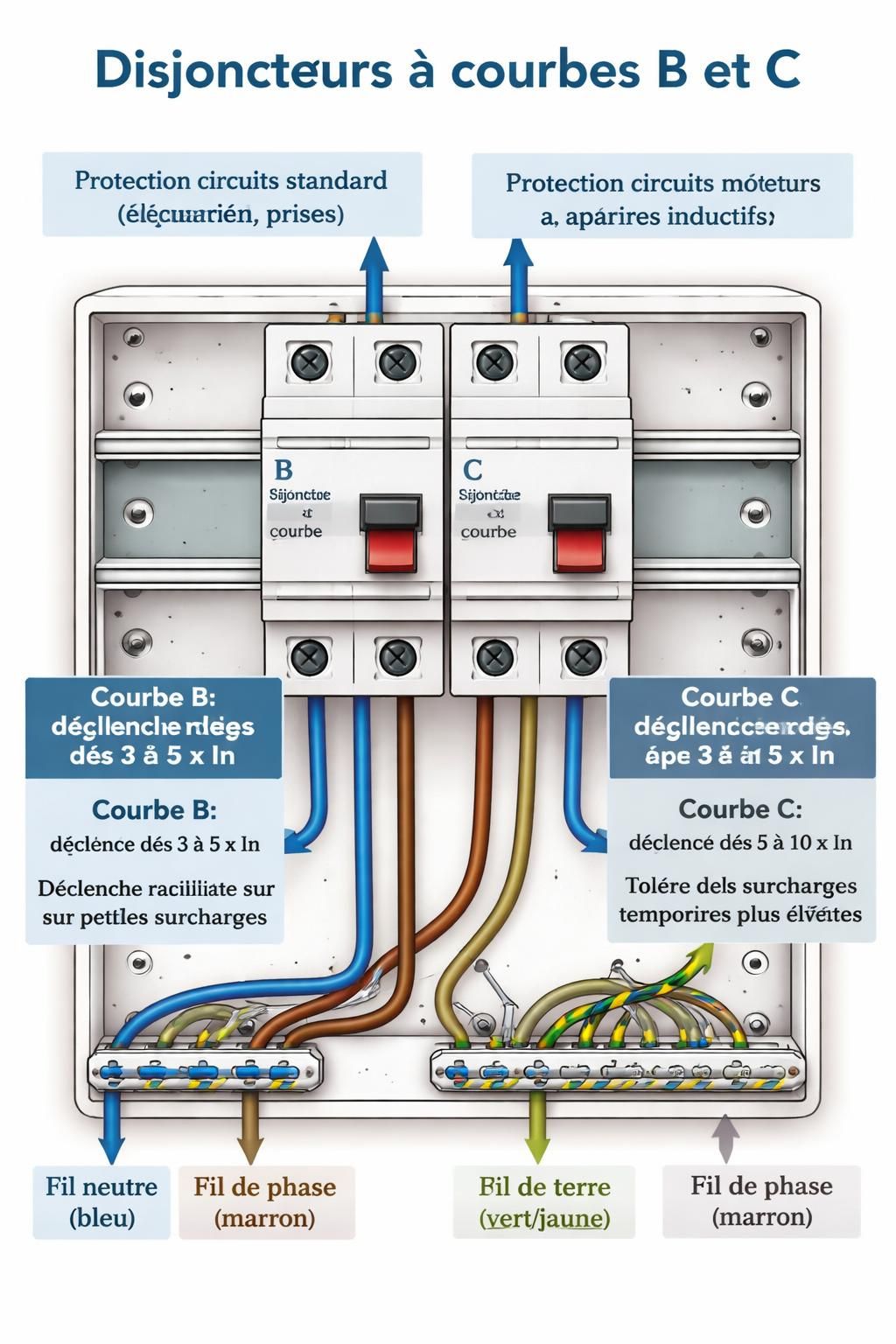découvrez les différences clés entre la courbe b et la courbe c des disjoncteurs pour choisir le modèle adapté à vos installations électriques.